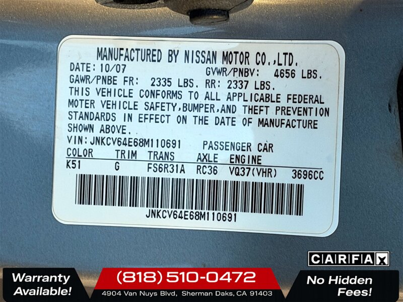 2008 INFINITI G37 Sport   - Photo 30 - Sherman Oaks, CA 91403-1701