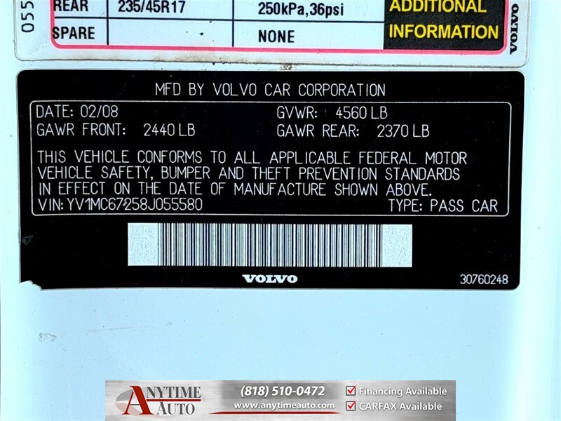 2008 Volvo C70 T5   - Photo 30 - Sherman Oaks, CA 91403-1701