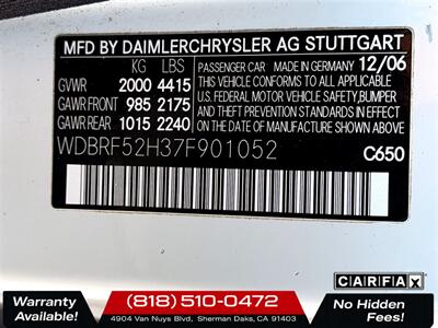 2007 Mercedes-Benz C 230 Sport   - Photo 27 - Sherman Oaks, CA 91403-1701