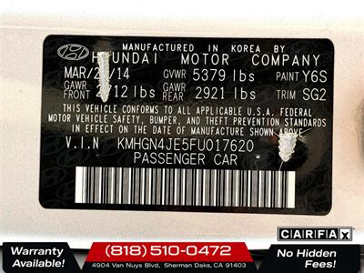 2015 Hyundai Genesis 3.8   - Photo 33 - Sherman Oaks, CA 91403-1701