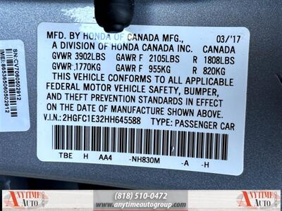 2017 Honda Civic EX-T   - Photo 29 - Sherman Oaks, CA 91403-1701