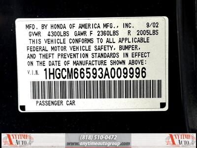 2003 Honda Accord EX-L V6   - Photo 27 - Sherman Oaks, CA 91403-1701