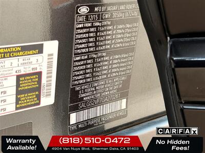 2016 Land Rover Range Rover HSE   - Photo 33 - Sherman Oaks, CA 91403-1701