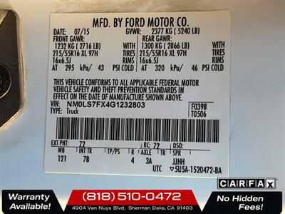 2016 Ford Transit Connect XLT   - Photo 20 - Sherman Oaks, CA 91403-1701