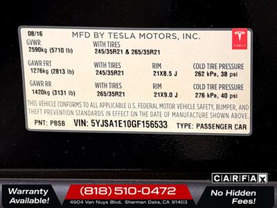 2016 Tesla Model S 75   - Photo 31 - Sherman Oaks, CA 91403-1701