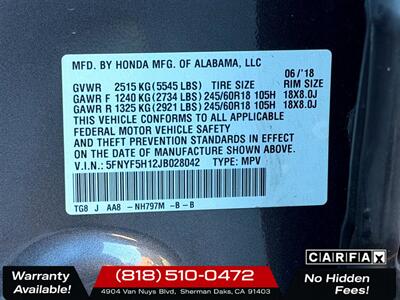 2018 Honda Pilot LX   - Photo 29 - Sherman Oaks, CA 91403-1701