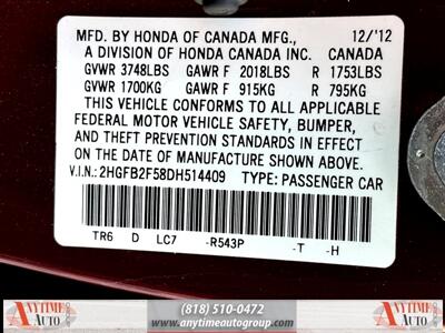 2013 Honda Civic LX   - Photo 27 - Sherman Oaks, CA 91403-1701
