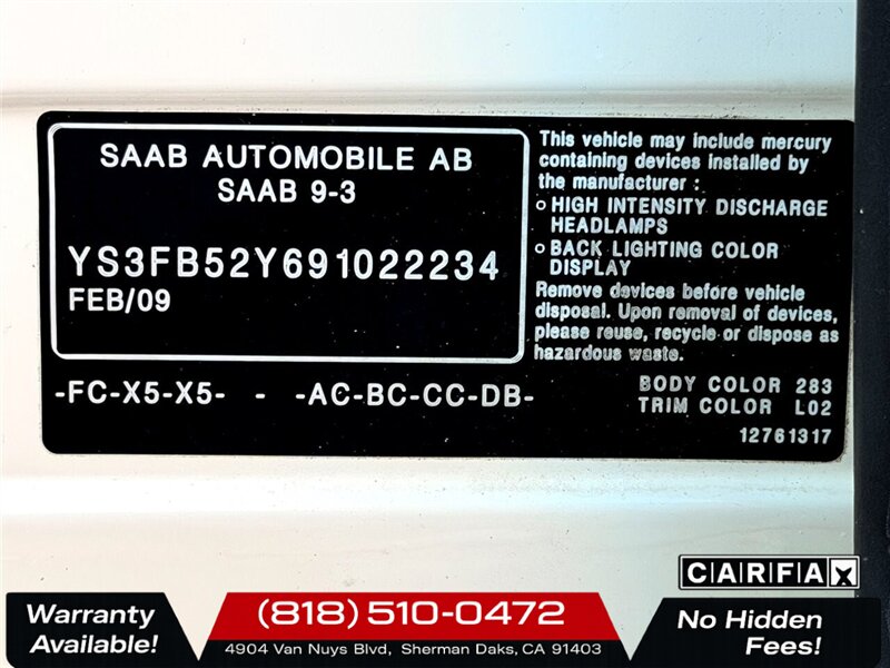 2009 Saab 9-3 2.0T SportCombi - Photo 30 - Sherman Oaks, CA 91403-1701