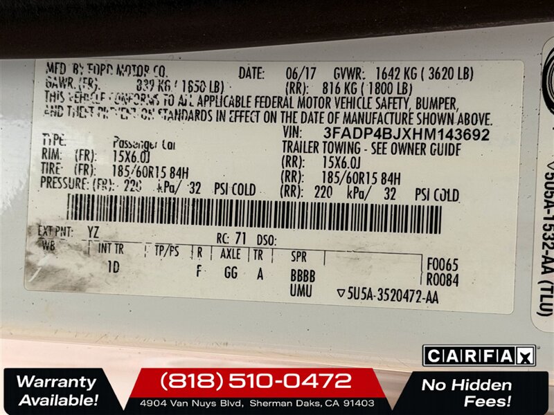 2017 Ford Fiesta SE   - Photo 28 - Sherman Oaks, CA 91403-1701