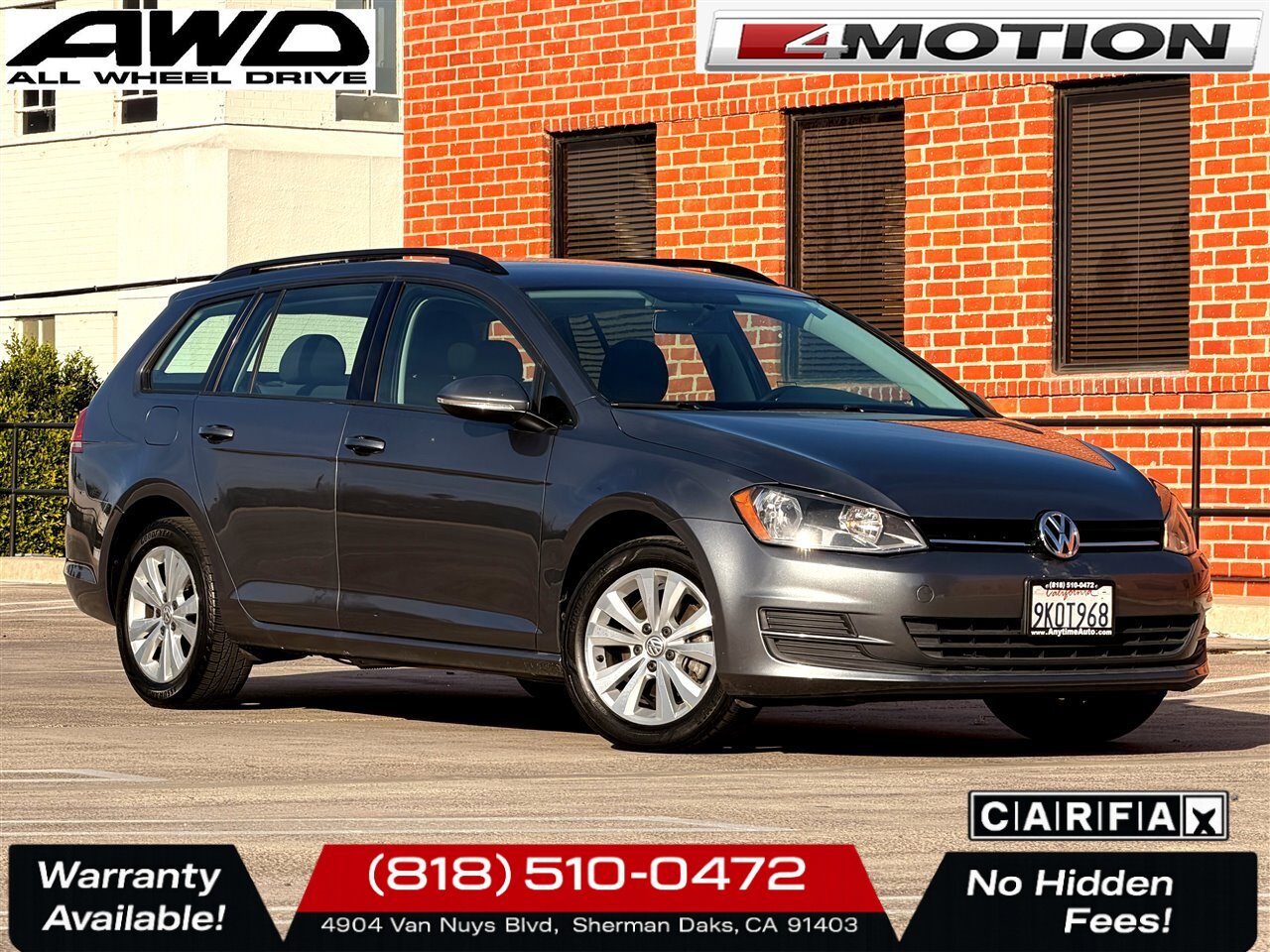 2017 Volkswagen Golf SportWagen S 4Motion   - Photo 1 - Sherman Oaks, CA 91403-1701