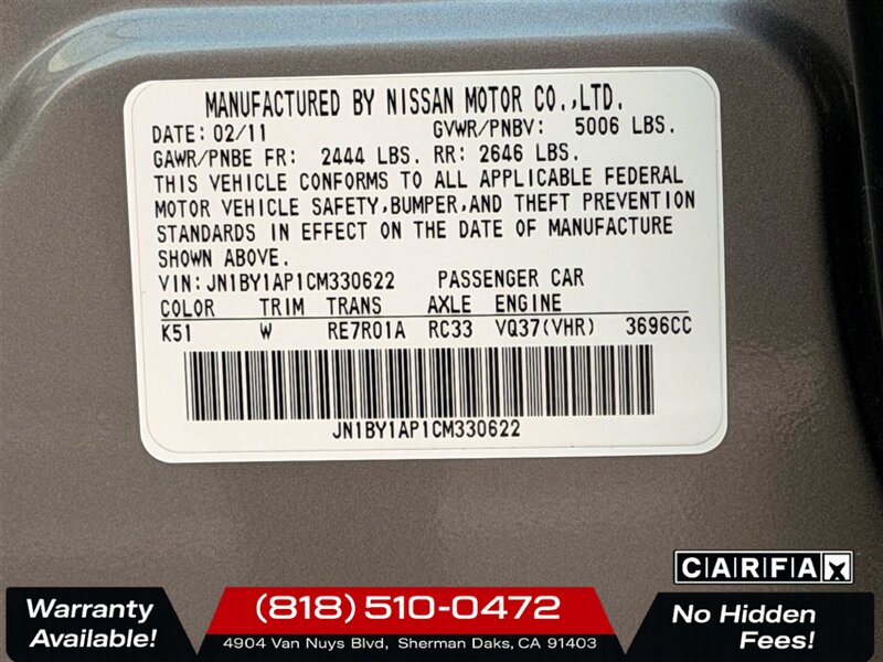 2012 INFINITI M37 - Photo 33 - Sherman Oaks, CA 91403-1701