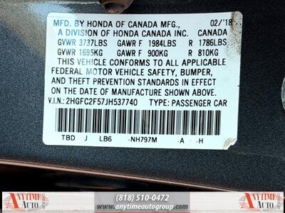 2018 Honda Civic LX   - Photo 26 - Sherman Oaks, CA 91403-1701