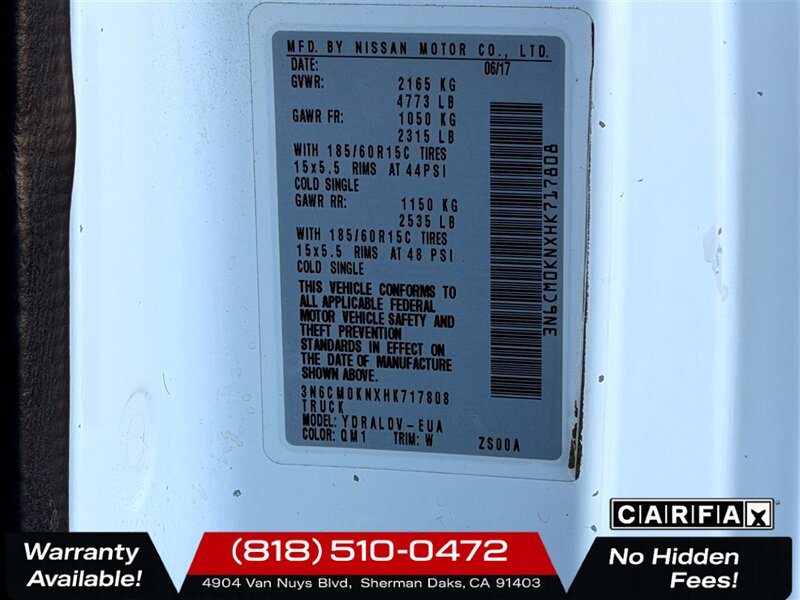 2017 Nissan NV200 S   - Photo 23 - Sherman Oaks, CA 91403-1701