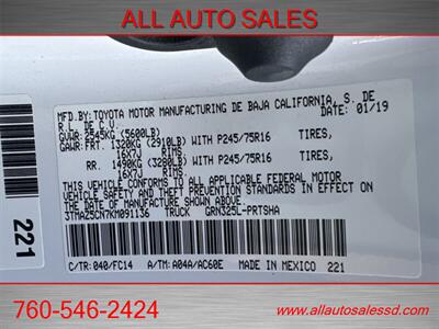 2019 Toyota Tacoma TRD Sport   - Photo 24 - Escondido, CA 92029