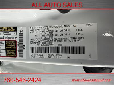 2022 Toyota Tundra SR5   - Photo 43 - Escondido, CA 92029