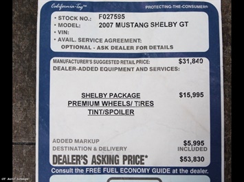 2007 Ford Mustang Shelby GT   - Photo 37 - Rancho Cordova, CA 95742
