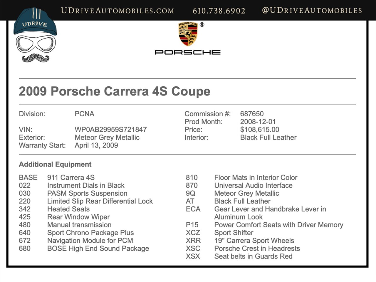 2009 Porsche 911 Carrera 4S  C4S 6 Speed LSD Full Lthr Sport Chrono Sport Shift - Photo 7 - West Chester, PA 19382