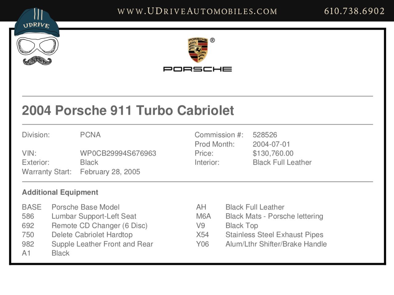 2004 Porsche 911 996 Turbo Cabriolet 6 Speed Manual GT3 Wheels  Service History Triple Black - Photo 2 - West Chester, PA 19382
