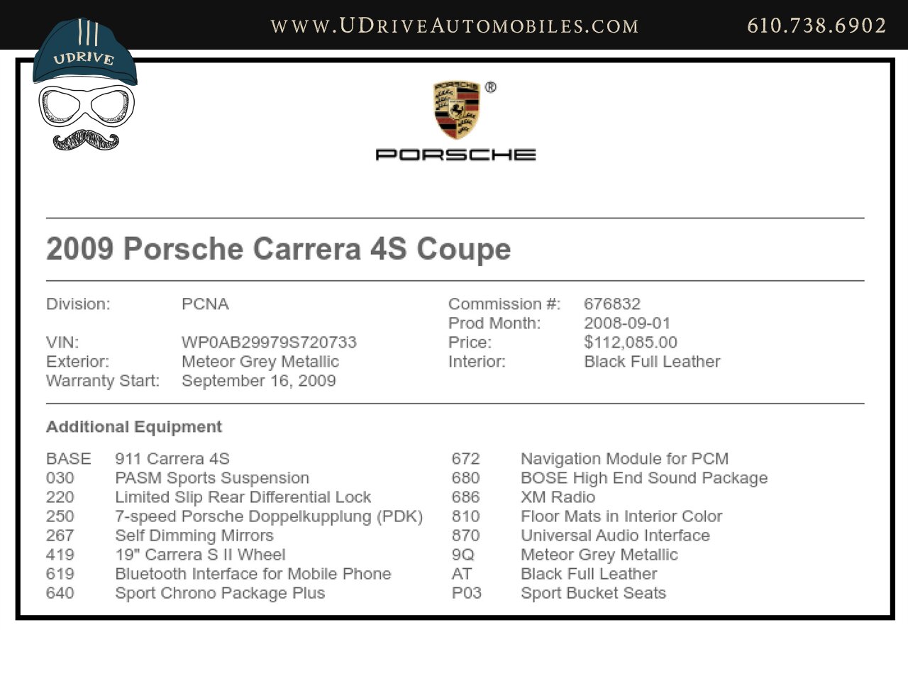 2009 Porsche 911 Carrera 4S 997.2 C4S PDK Chrono Full Lthr PASM NAV  Bluetooth - Photo 2 - West Chester, PA 19382