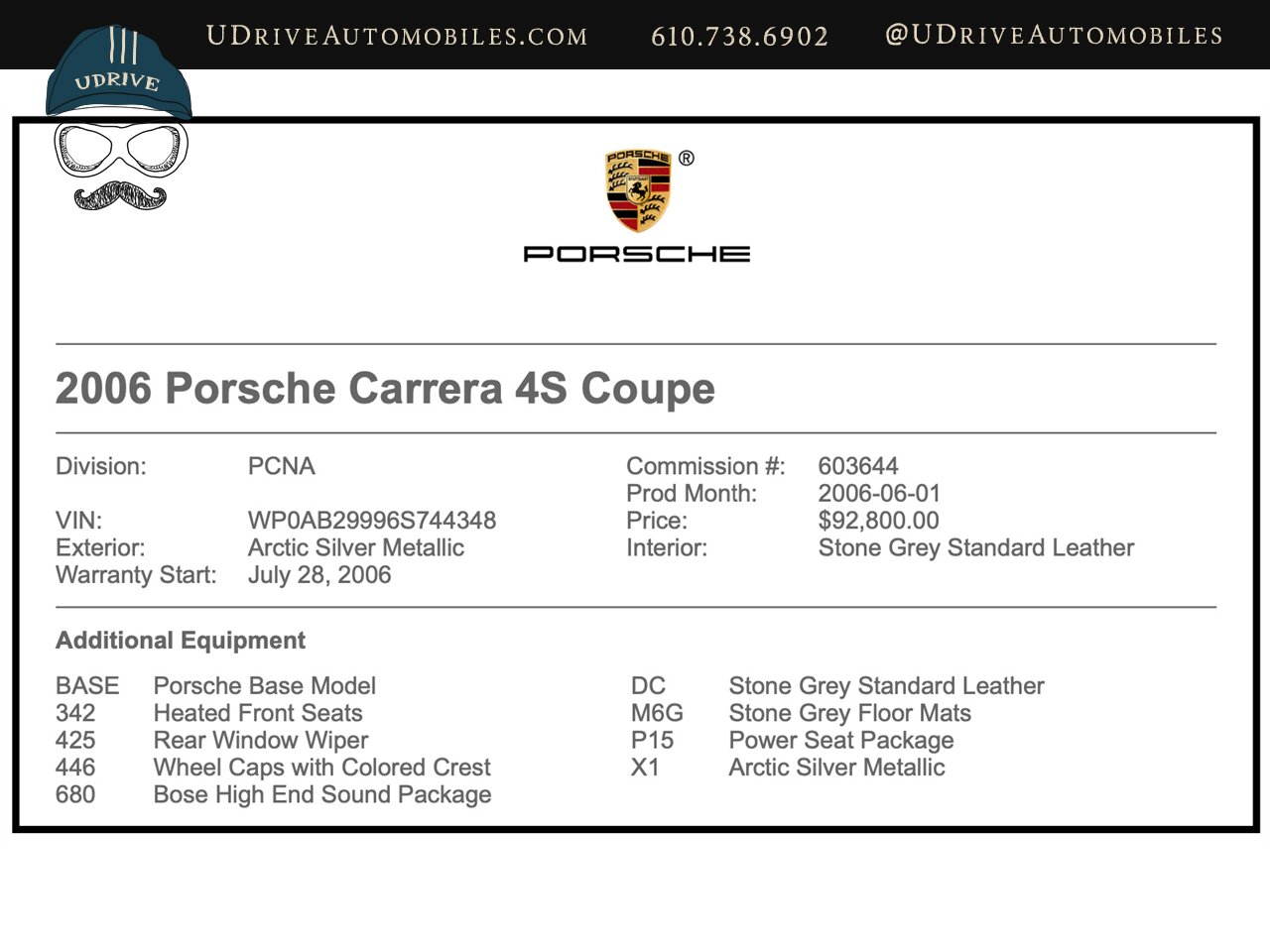 2006 Porsche 911 Carrera 4S  997 C4S 6 Speed Manual Service History - Photo 2 - West Chester, PA 19382
