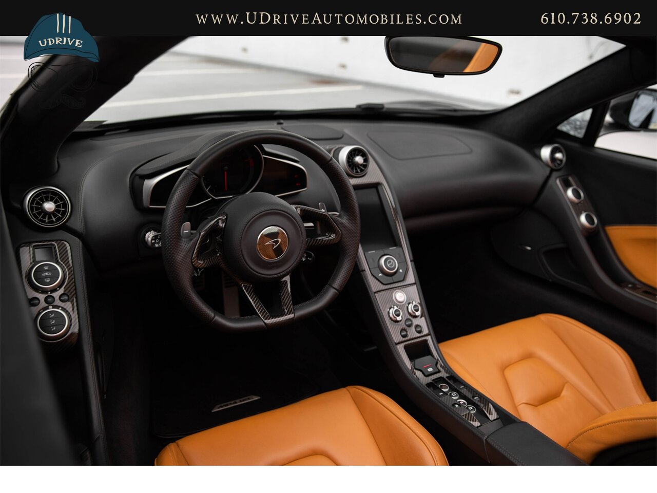 2013 McLaren MP4-12C Spider 1 Owner 6k Miles Carbon Fiber Full Leather  Sapphire Black over Natural Tan Leather - Photo 34 - West Chester, PA 19382
