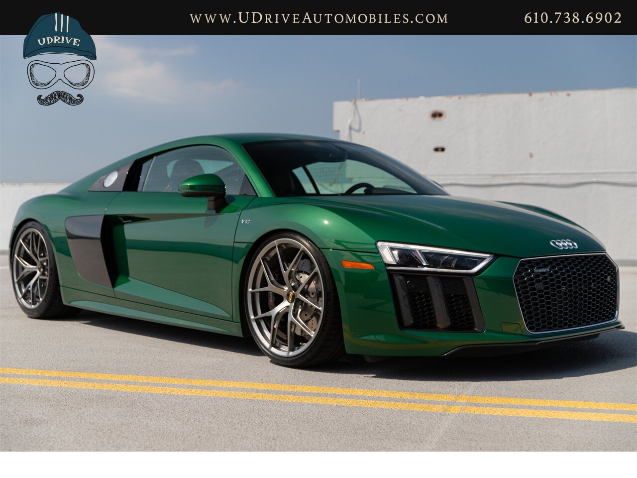2017 Audi R8 Audi Exclusive Avocado Green Vermont Brown Leather  Diamond Stitching V10 Carbon Fiber - Photo 17 - West Chester, PA 19382