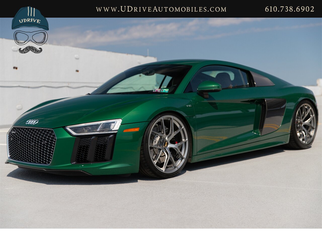 2017 Audi R8 Audi Exclusive Avocado Green Vermont Brown Leather  Diamond Stitching V10 Carbon Fiber - Photo 11 - West Chester, PA 19382