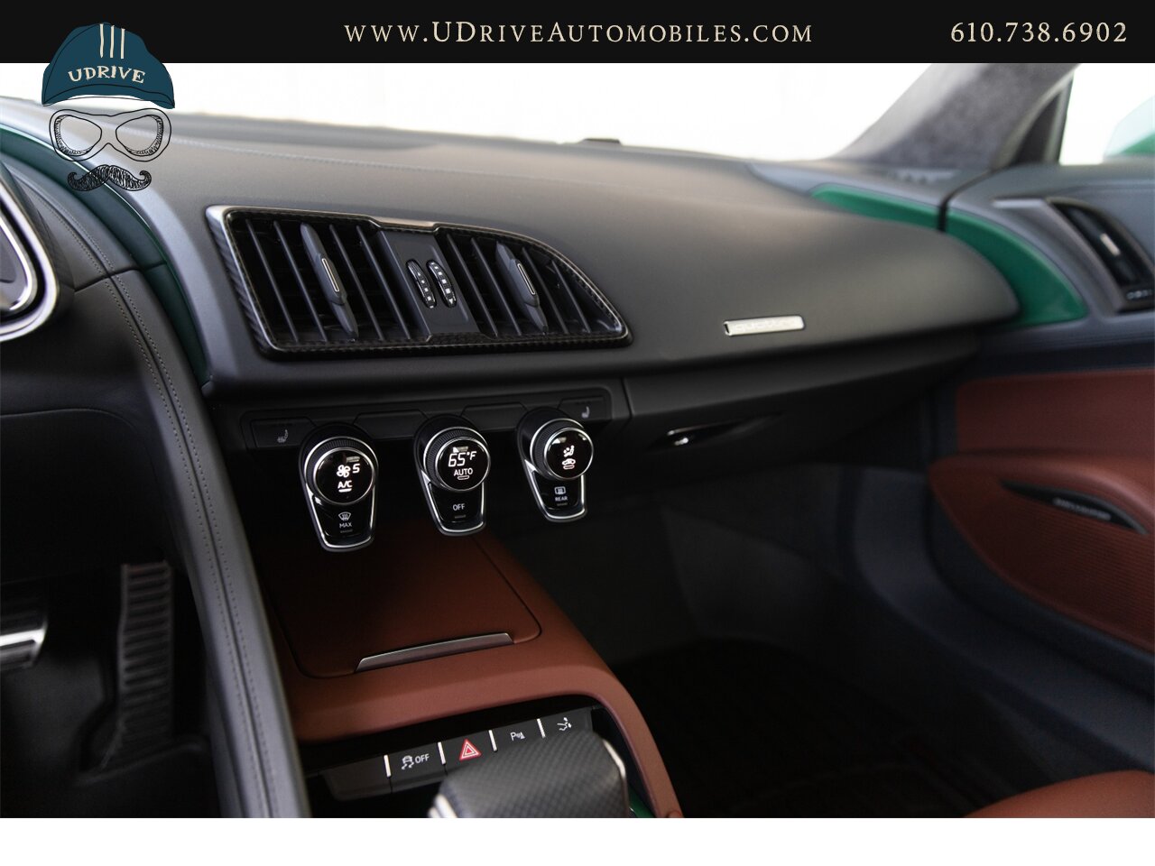 2017 Audi R8 Audi Exclusive Avocado Green Vermont Brown Leather  Diamond Stitching V10 Carbon Fiber - Photo 39 - West Chester, PA 19382