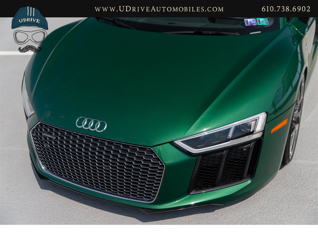 2017 Audi R8 Audi Exclusive Avocado Green Vermont Brown Leather  Diamond Stitching V10 Carbon Fiber - Photo 12 - West Chester, PA 19382