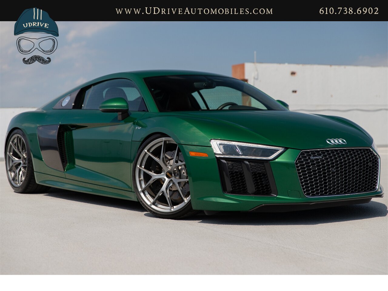 2017 Audi R8 Audi Exclusive Avocado Green Vermont Brown Leather  Diamond Stitching V10 Carbon Fiber - Photo 4 - West Chester, PA 19382