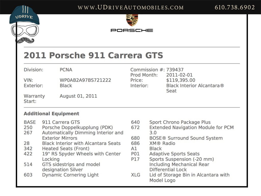2011 Porsche 911 997.2 GTS 16k Miles Chrono Centerlocks Sport Seats  Sports Suspension Diff Lock PPF 408hp - Photo 2 - West Chester, PA 19382