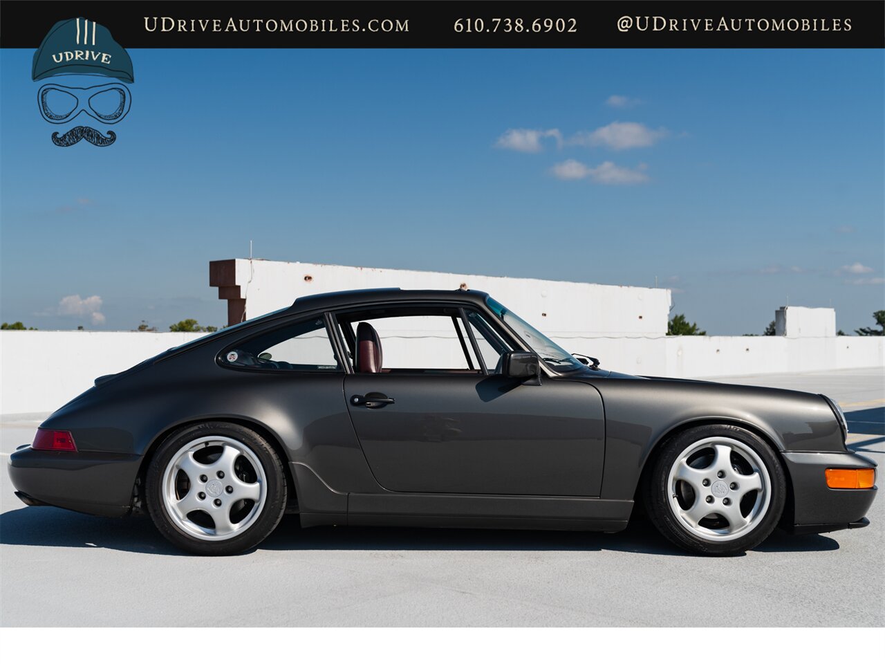 1990 Porsche 911 Carrera 2  964 C2 5 Speed Slate Grey over Burgundy  Service History Engine Reseal - Photo 19 - West Chester, PA 19382
