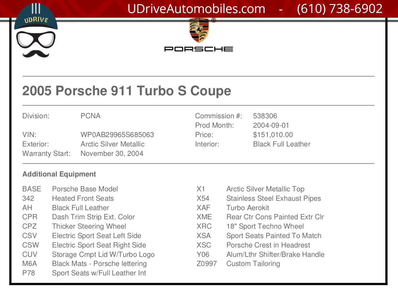 2005 Porsche 911 Turbo S Factory Aerokit 15k Miles 6 Spd  $151,010 MSRP - Photo 2 - West Chester, PA 19382