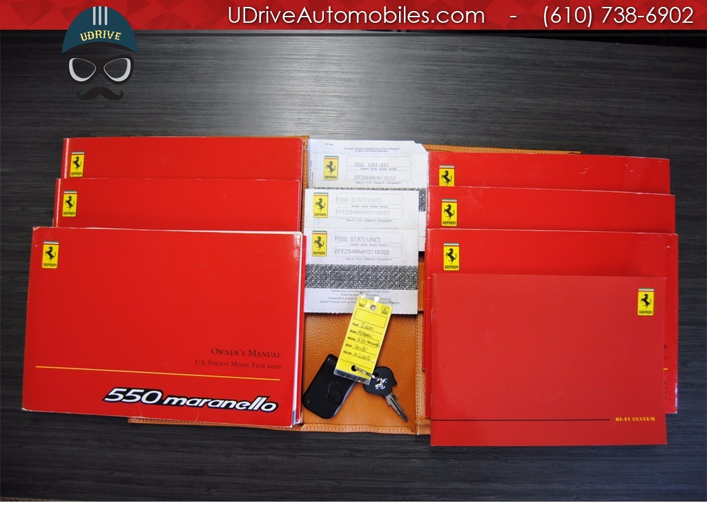 2000 Ferrari 550 Maranello Documented Service History Books Tools   - Photo 40 - West Chester, PA 19382