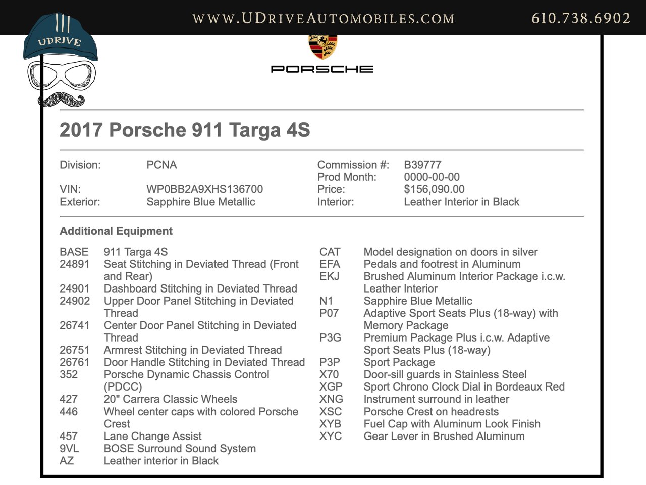 2017 Porsche 911 Targa 4S  7 Speed Manual 4k Miles PDCC Adap Spt Seats Spt Pkg Deviated Stitching - Photo 2 - West Chester, PA 19382