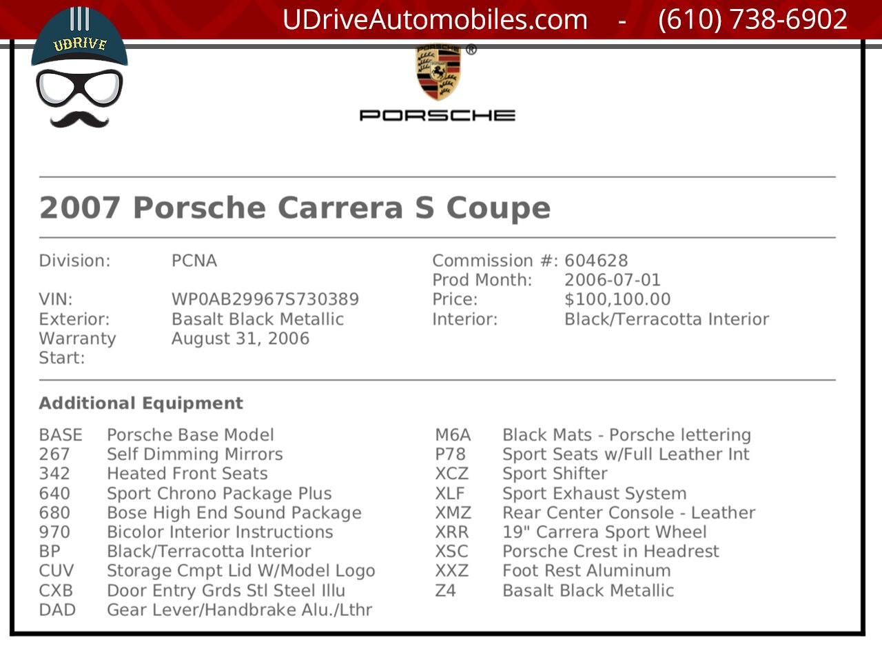 2007 Porsche 911 997S 6Sp Chrono Sprt Seats Sprt Shift Sprt Exhaust  Terracotta Full Lthr 25k Miles $100K MSRP - Photo 2 - West Chester, PA 19382