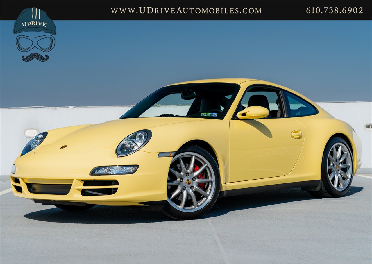 2007 Porsche 911 Carrera 4S 997 C4S Paint To Sample Pastel Yellow  6 Speed Sport Chrono Full Leather Yellow Gauges - Photo 1 - West Chester, PA 19382