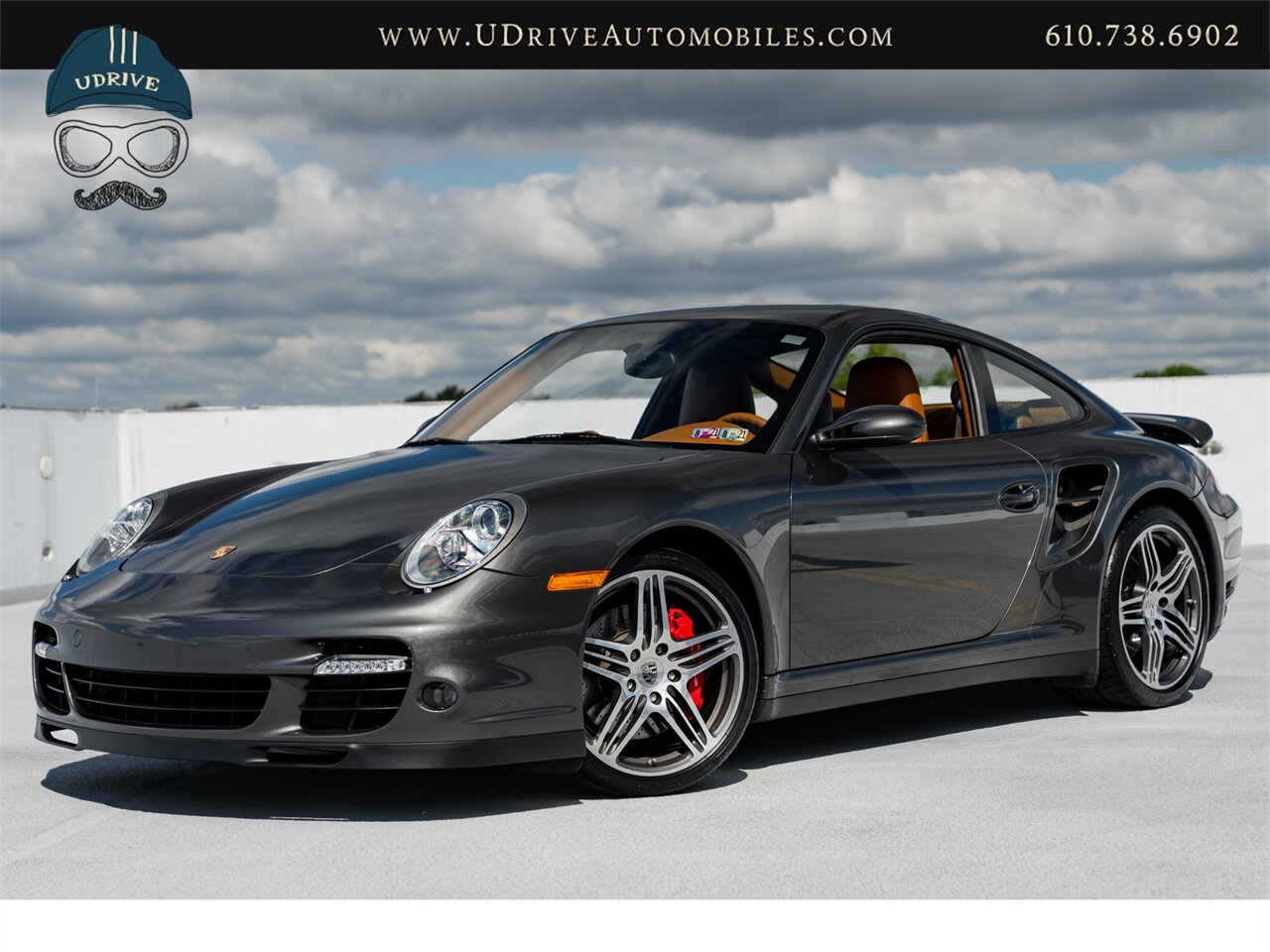 2007 Porsche 911 Turbo  997 6 Speed Manual Slate Grey Brown Natural Lthr Chrono Service History - Photo 1 - West Chester, PA 19382