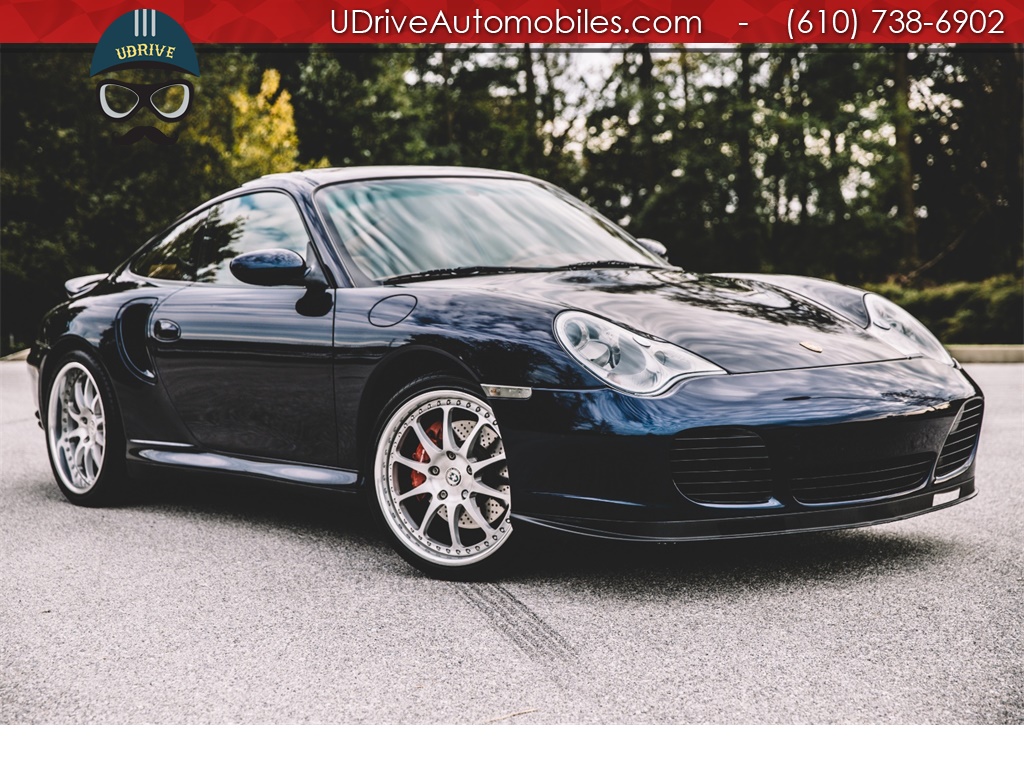 2001 Porsche 911 996 Turbo 6 Speed Manual HRE Whls Serv Hist  Midnight Blue over Naural Brown Leather - Photo 4 - West Chester, PA 19382