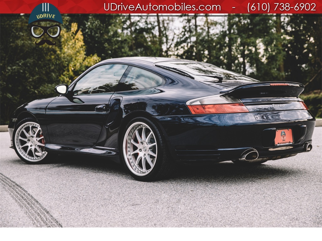 2001 Porsche 911 996 Turbo 6 Speed Manual HRE Whls Serv Hist  Midnight Blue over Naural Brown Leather - Photo 5 - West Chester, PA 19382