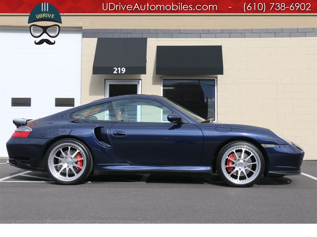 2001 Porsche 911 996 Turbo 6 Speed Manual HRE Whls Serv Hist  Midnight Blue over Naural Brown Leather - Photo 12 - West Chester, PA 19382