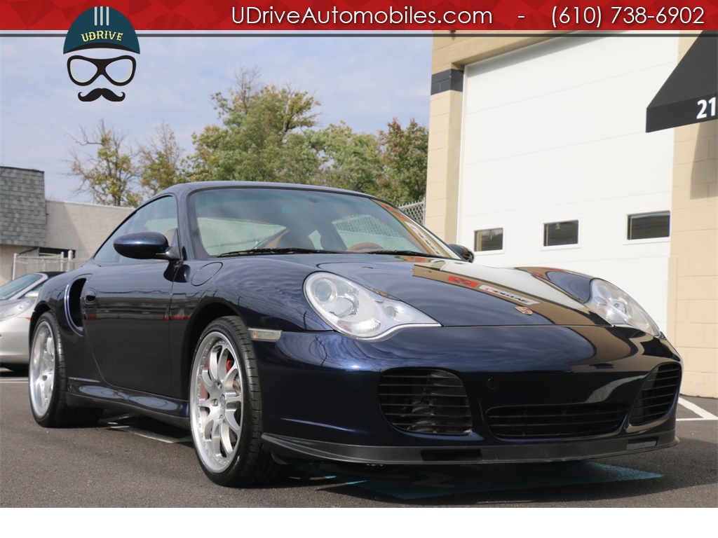 2001 Porsche 911 996 Turbo 6 Speed Manual HRE Whls Serv Hist  Midnight Blue over Naural Brown Leather - Photo 10 - West Chester, PA 19382
