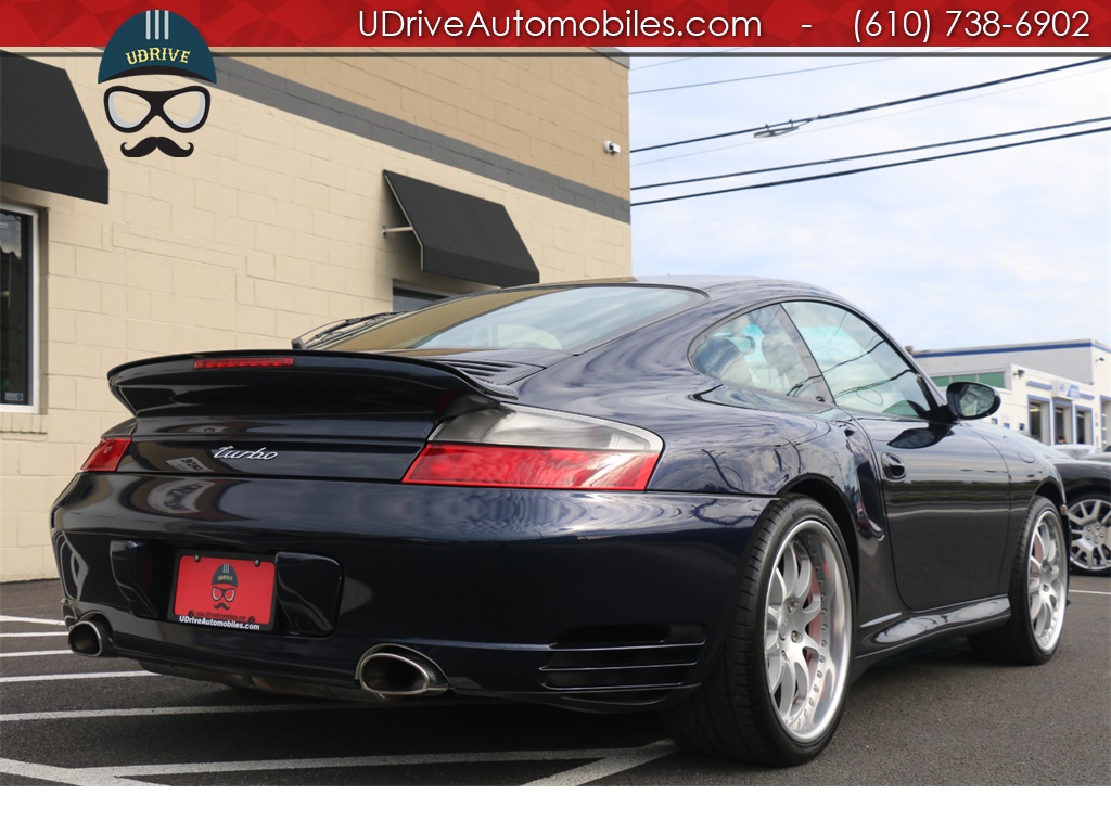 2001 Porsche 911 996 Turbo 6 Speed Manual HRE Whls Serv Hist  Midnight Blue over Naural Brown Leather - Photo 14 - West Chester, PA 19382