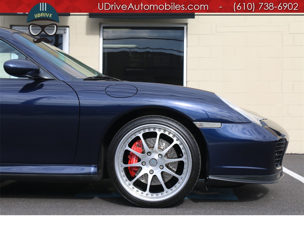 2001 Porsche 911 996 Turbo 6 Speed Manual HRE Whls Serv Hist  Midnight Blue over Naural Brown Leather - Photo 11 - West Chester, PA 19382