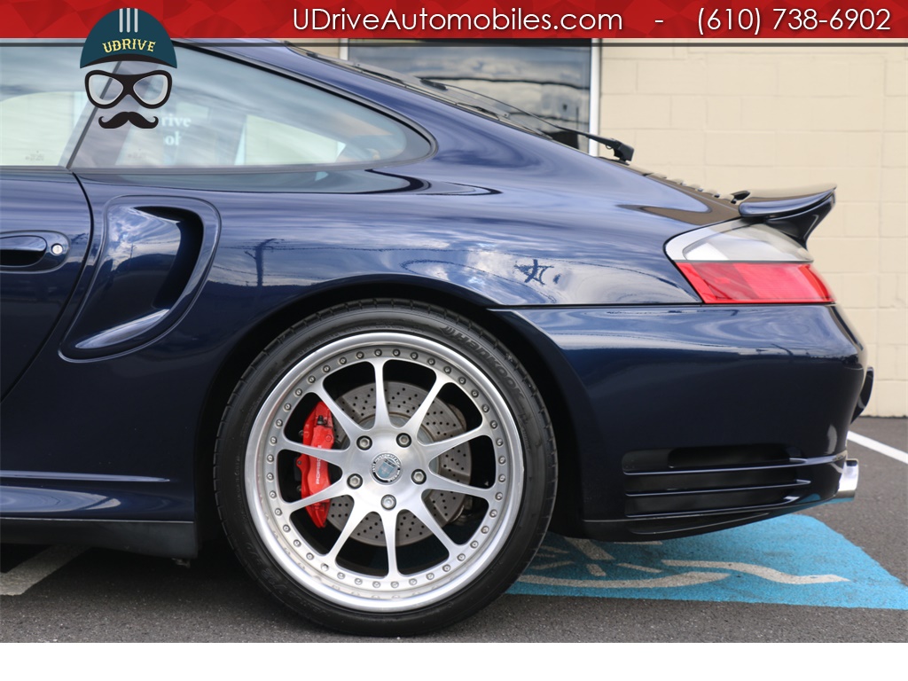 2001 Porsche 911 996 Turbo 6 Speed Manual HRE Whls Serv Hist  Midnight Blue over Naural Brown Leather - Photo 19 - West Chester, PA 19382
