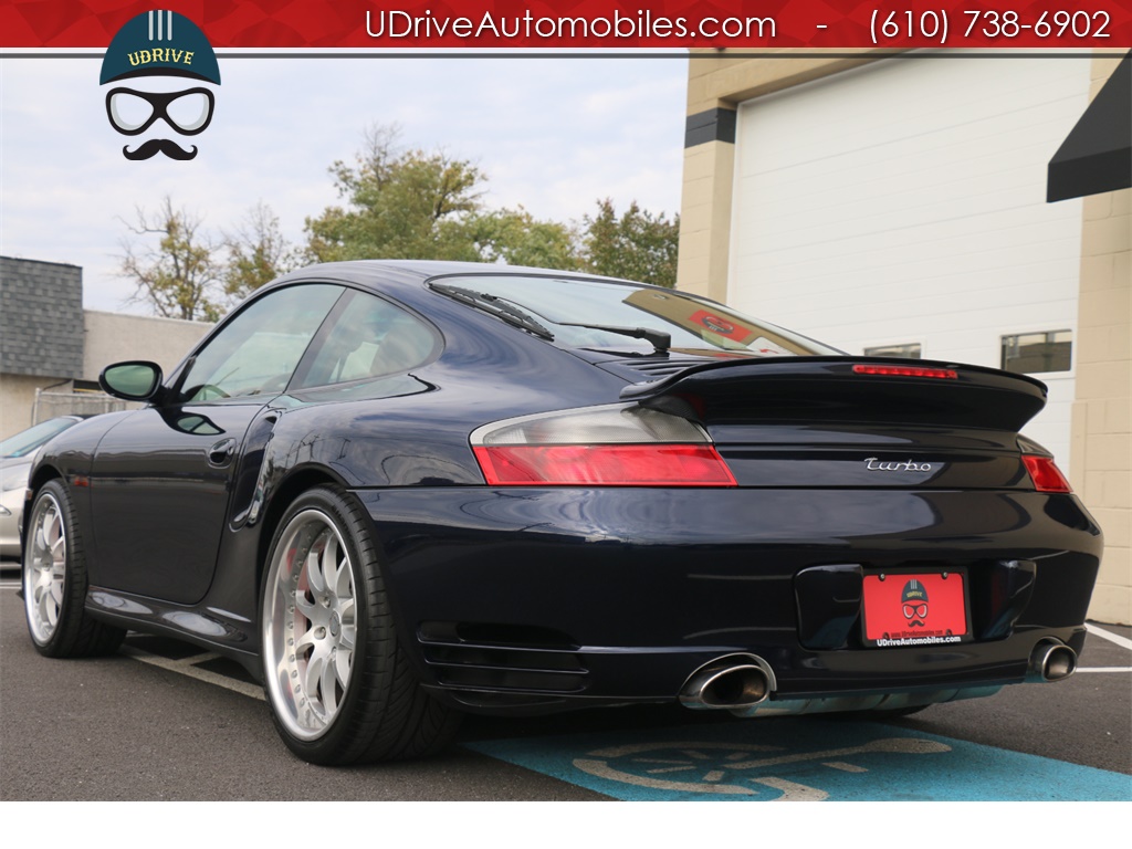 2001 Porsche 911 996 Turbo 6 Speed Manual HRE Whls Serv Hist  Midnight Blue over Naural Brown Leather - Photo 18 - West Chester, PA 19382