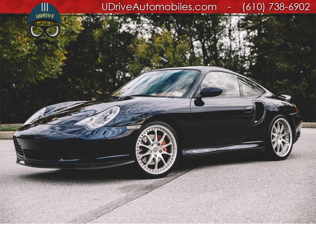 2001 Porsche 911 996 Turbo 6 Speed Manual HRE Whls Serv Hist  Midnight Blue over Naural Brown Leather - Photo 2 - West Chester, PA 19382