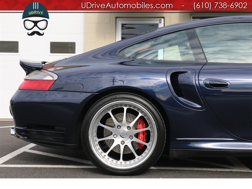 2001 Porsche 911 996 Turbo 6 Speed Manual HRE Whls Serv Hist  Midnight Blue over Naural Brown Leather - Photo 13 - West Chester, PA 19382