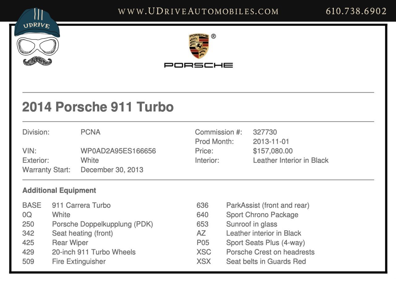 2014 Porsche 911 Turbo 12k Miles White over Black Chrono Rear Wiper  Sport Seats 20in Turbo Whls Sunroof Red Belts - Photo 2 - West Chester, PA 19382