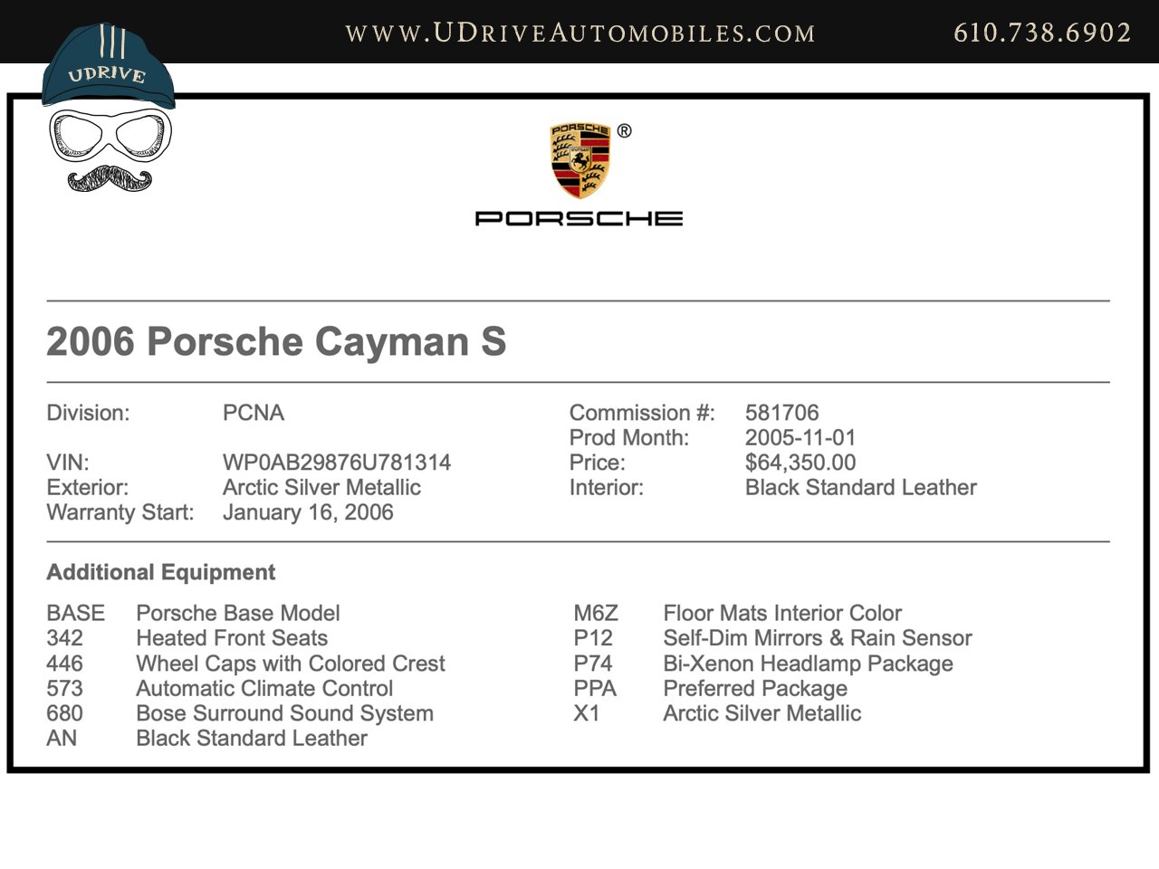 2006 Porsche Cayman S 8K Miles 6 Speed Manual Bose Xenon   - Photo 2 - West Chester, PA 19382